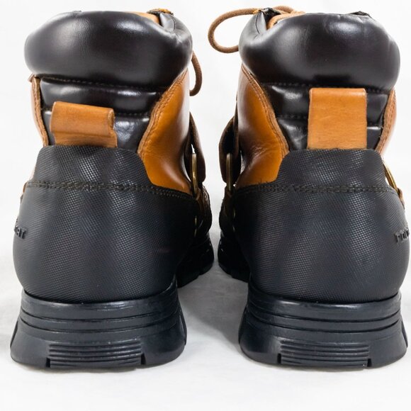 Vintage Gorpcore Polo Sport Ralph Lauren Leather Hiker Boots Brown Tan 13D - Picture 4 of 8